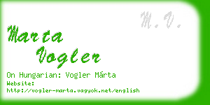 marta vogler business card